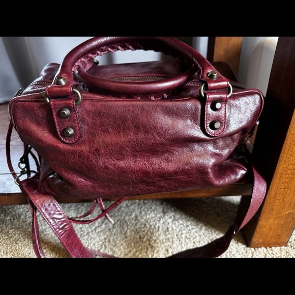 Balenciaga Burgundy Box Bag - Picture 6 of 15